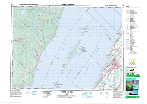 021N13 Riviere Du Loup Canadian topographic map, 1:50,000 scale