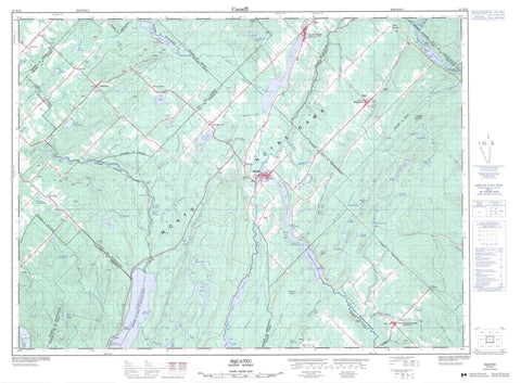 021N15 Squatec Canadian topographic map, 1:50,000 scale