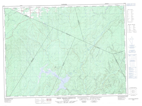 021O06 Sisson Branch Reservoir Canadian topographic map, 1:50,000 scale