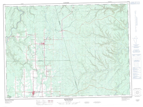 021O11 Kedgwick Canadian topographic map, 1:50,000 scale