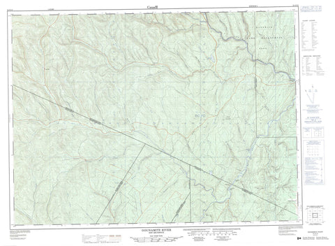 021O12 Gounamitz River Canadian topographic map, 1:50,000 scale