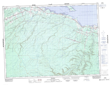 021O16 Charlo Canadian topographic map, 1:50,000 scale