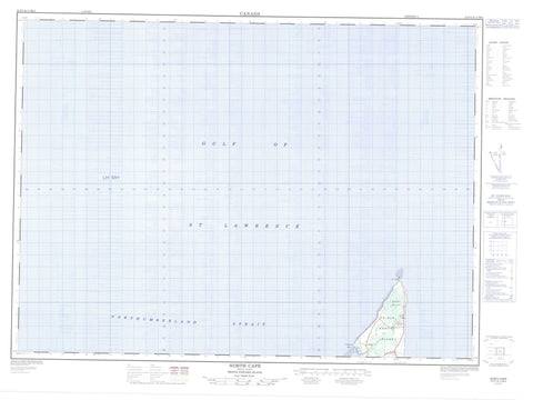 021P01 North Cape Canadian topographic map, 1:50,000 scale