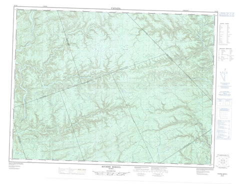 022A06 Riviere Reboul Canadian topographic map, 1:50,000 scale