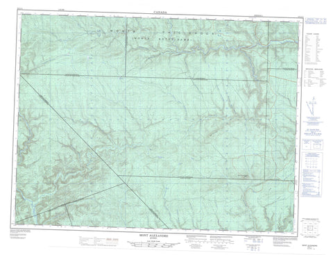 022A11 Mont Alexandre Canadian topographic map, 1:50,000 scale