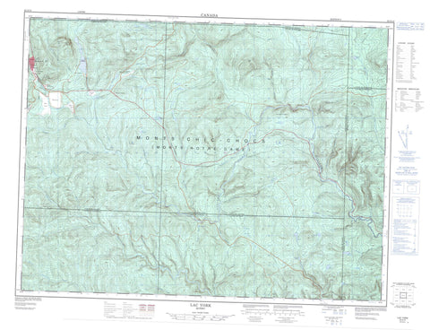 022A14 Lac York Canadian topographic map, 1:50,000 scale