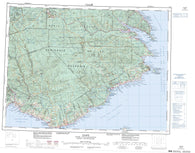 022A Gaspe Canadian topographic map, 1:250,000 scale