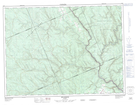 022B03 Milnikek Canadian topographic map, 1:50,000 scale