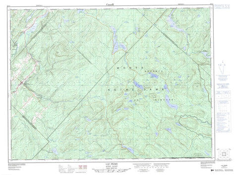 022C01 Lac Prime Canadian topographic map, 1:50,000 scale