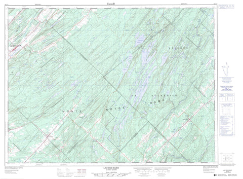 022C02 Lac Des Baies Canadian topographic map, 1:50,000 scale