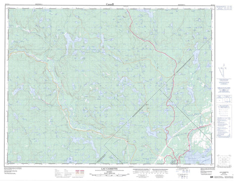 022C14 Lac Cassette Canadian topographic map, 1:50,000 scale