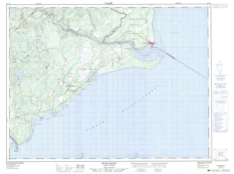 022C15 Betsiamites Canadian topographic map, 1:50,000 scale