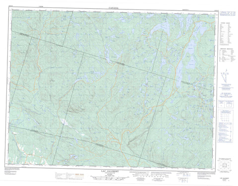 022D10 Lac Jalobert Canadian topographic map, 1:50,000 scale