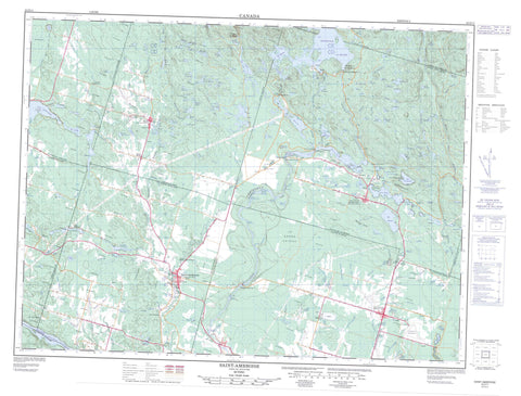 022D11 Saint Ambroise Canadian topographic map, 1:50,000 scale