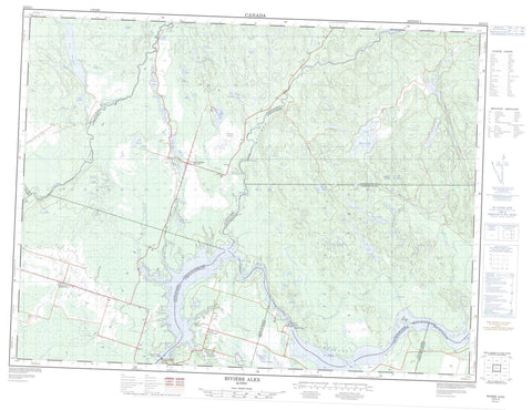 022D13 Riviere Alex Canadian topographic map, 1:50,000 scale