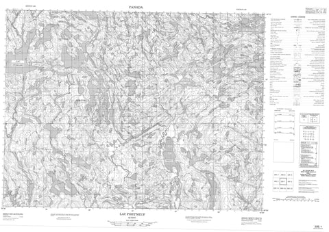 022E01 Lac Portneuf Canadian topographic map, 1:50,000 scale