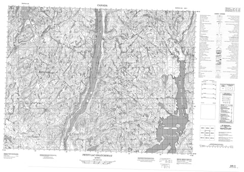 022E03 Petit Lac Onatchiway Canadian topographic map, 1:50,000 scale