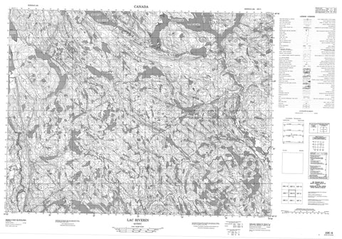 022E08 Lac Riverin Canadian topographic map, 1:50,000 scale