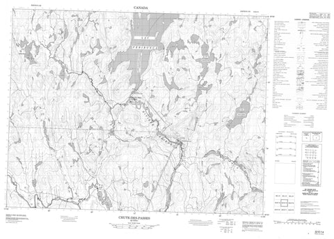 022E14 Chutes Des Passes Canadian topographic map, 1:50,000 scale