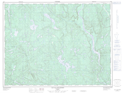 022F07 Lac Au Loup Marin Canadian topographic map, 1:50,000 scale