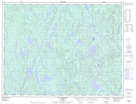 022F11 Lac Sedillot Canadian topographic map, 1:50,000 scale