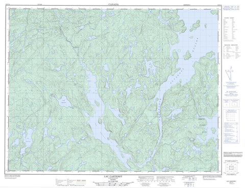 022F14 Lac Carteret Canadian topographic map, 1:50,000 scale