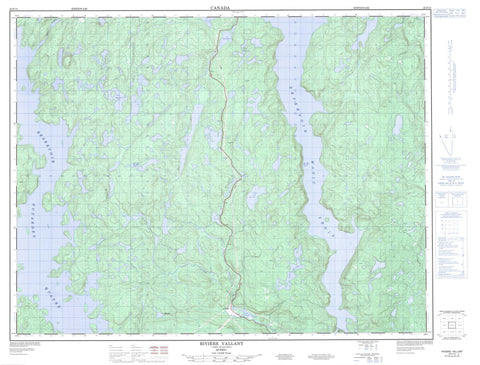 022F15 Riviere Vallant Canadian topographic map, 1:50,000 scale