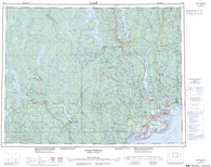 022F Baie Comeau Canadian topographic map, 1:250,000 scale