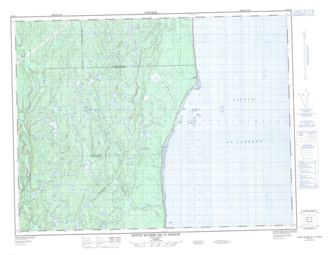 022G11 Petite Riviere De La Trinite Canadian topographic map, 1:50,000 scale