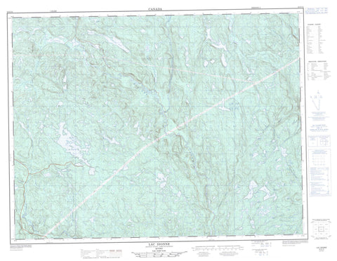 022G12 Lac Dionne Canadian topographic map, 1:50,000 scale