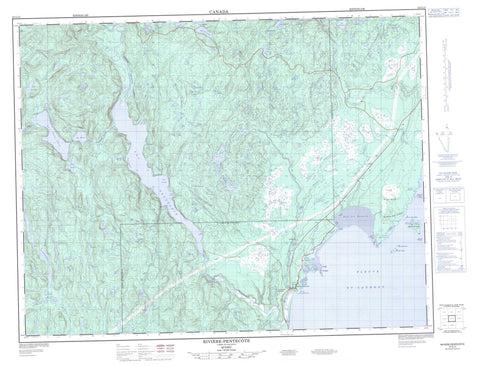 022G14 Riviere Pentecote Canadian topographic map, 1:50,000 scale