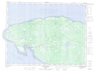 022H16 Port Menier Canadian topographic map, 1:50,000 scale
