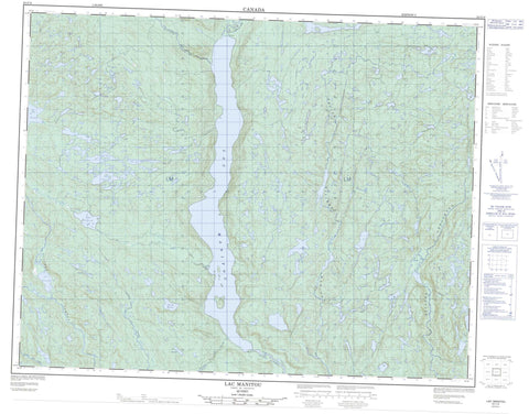 022I14 Lac Manitou Canadian topographic map, 1:50,000 scale