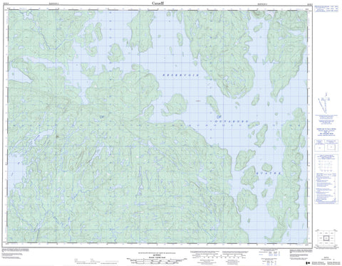 022K03  Canadian topographic map, 1:50,000 scale