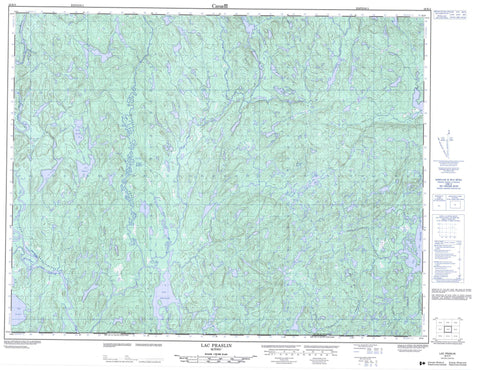 022K04 Lac Praslin Canadian topographic map, 1:50,000 scale