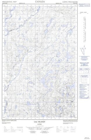 022K06E Lac Blanzy Canadian topographic map, 1:50,000 scale