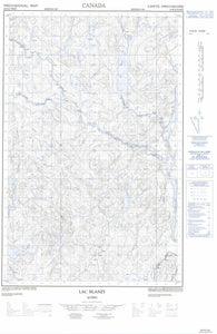 022K06W Lac Blanzy Canadian topographic map, 1:50,000 scale