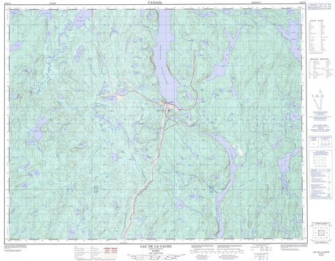 022K10 Lac De La Cache Canadian topographic map, 1:50,000 scale