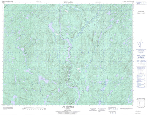 022K11 Lac Hermas Canadian topographic map, 1:50,000 scale