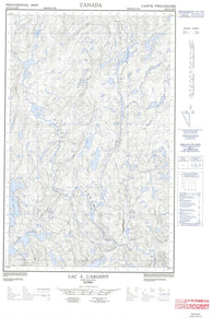 022K12E Lac A L Argent Canadian topographic map, 1:50,000 scale