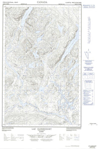 022K14W Lac Guinecourt Canadian topographic map, 1:50,000 scale