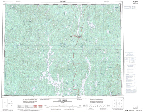 022K Lac Berte Canadian topographic map, 1:250,000 scale