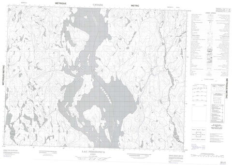 022L03 Lac Peribonca Canadian topographic map, 1:50,000 scale