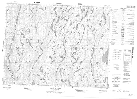 022L04 Lac A La Pluie Canadian topographic map, 1:50,000 scale
