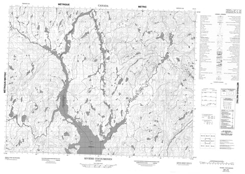 022L06 Riviere Cocoumenen Canadian topographic map, 1:50,000 scale