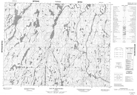 022L08 Lac Du Raccourci Canadian topographic map, 1:50,000 scale