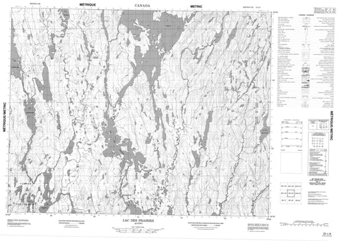 022L09 Lac Des Prairies Canadian topographic map, 1:50,000 scale