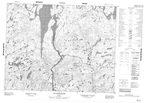022L11 Lac Onistagane Canadian topographic map, 1:50,000 scale