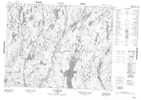 022L12 Lac Piraube Canadian topographic map, 1:50,000 scale