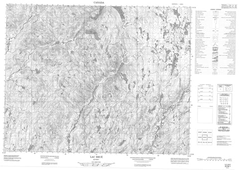022M01 Lac Brue Canadian topographic map, 1:50,000 scale
